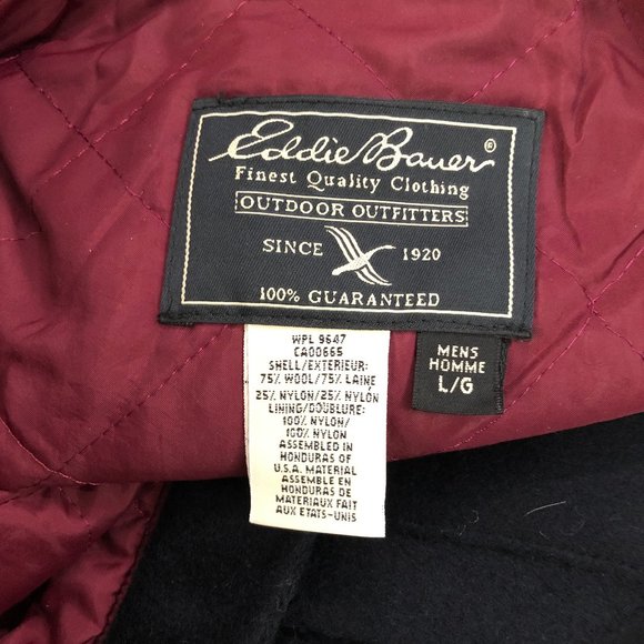 Vintage Eddie Bauer Wool Blend Winter Coat L/XL - Picture 4 of 6